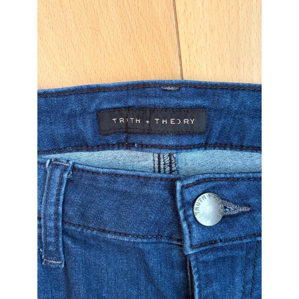 Truth + Theory Skinny Jeans Womens 10 Blue Vintage Dark Wash Stretch OM21038 - Picture 2 of 5